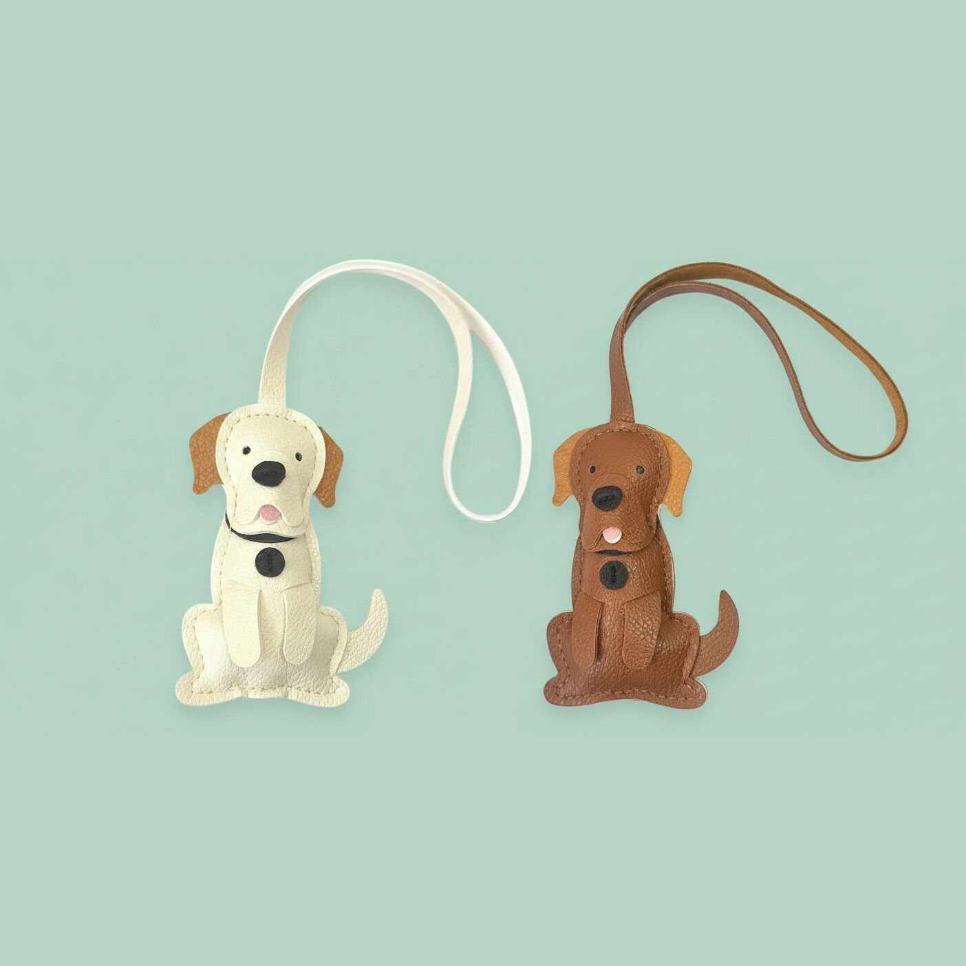 Labrador-Hunde-Taschenanhänger aus Kunstleder