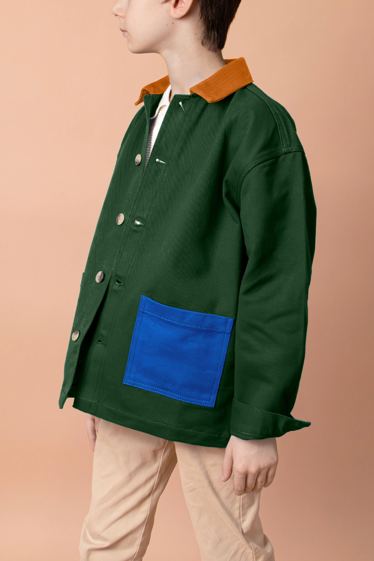 Marceau Tricolour Fir Green Jacket (4yo)