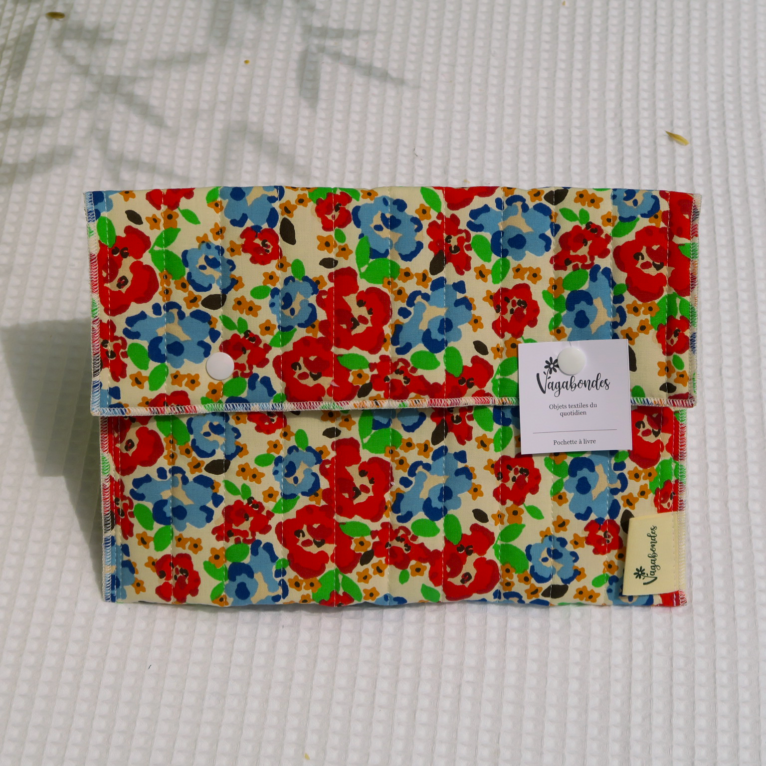Cotton book cover 19x27 cm – Paperback format - ODALIE - Les Eclats Joyeux Collection