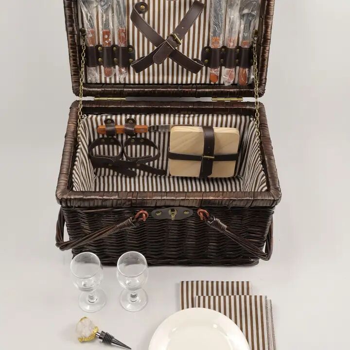 Picnic Basket 15 for Two – Luxury Wicker Picnic Set
