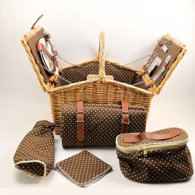 Picnic Basket22 for 2 – Beige Wicker Outdoor Set