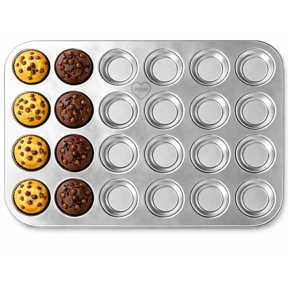 Edelstahl Muffinform 24er Mini-Muffins