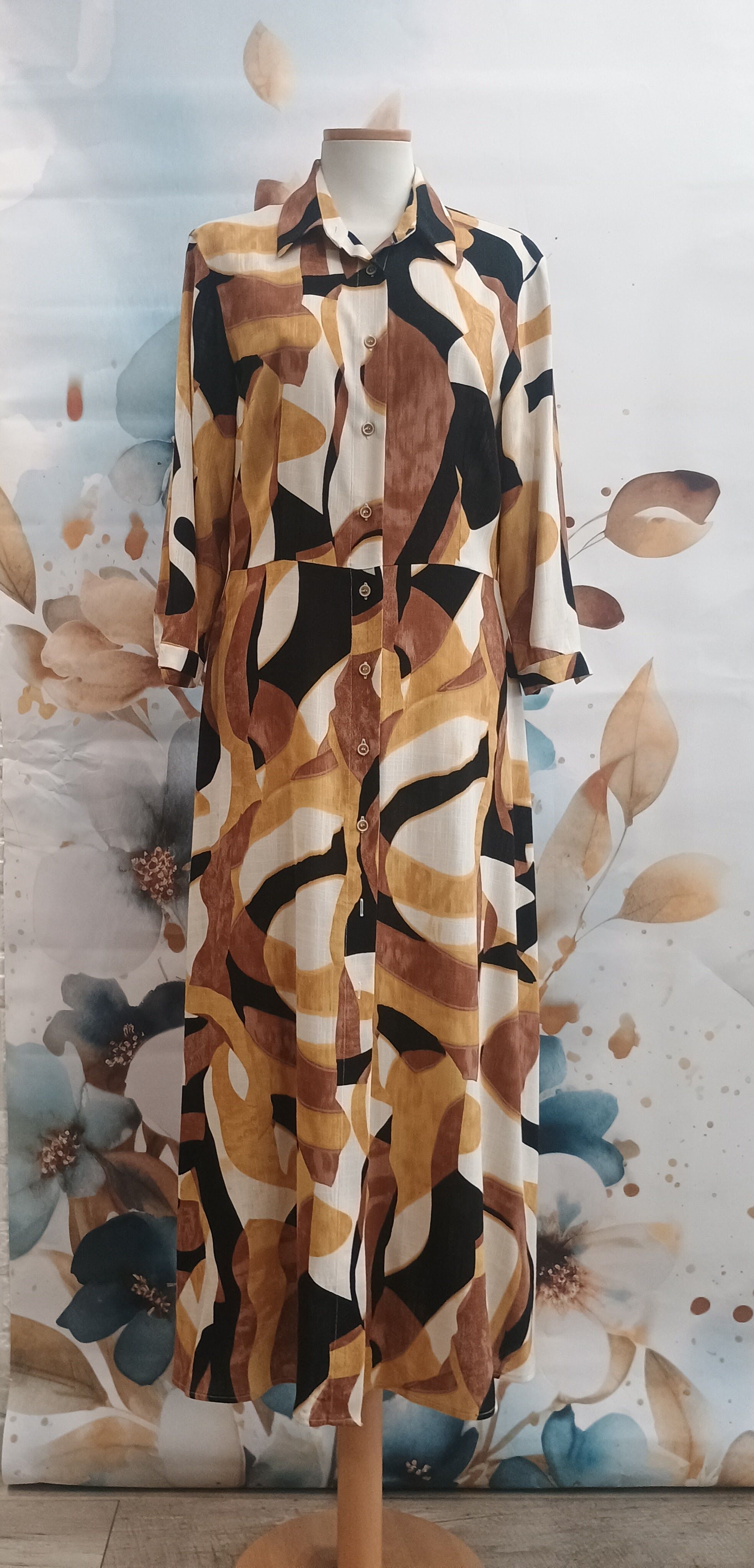 Robe-chemise Jessica en viscose à motifs