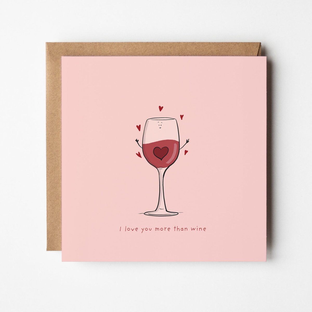 Funny Love Greeting Card – Romantic Wine Lover Card With Sweet Message