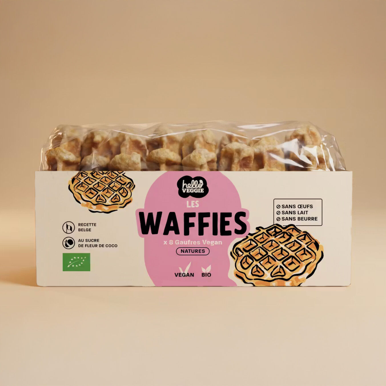 Organic & Vegan Waffles - Egg-Free, Dairy-Free, Butter-Free - 200g - Vegan Cake - The Waffies - HELLO VEGGIE®