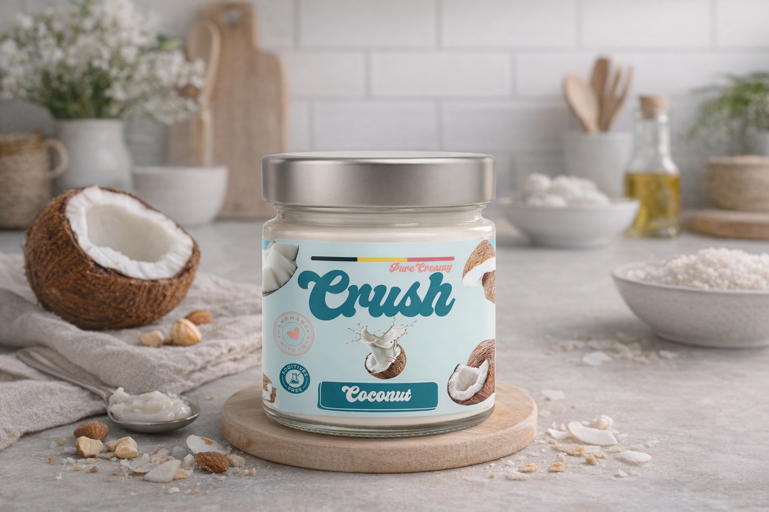 Pâte à tartiner - Saveur coco - 200g - Pot verre