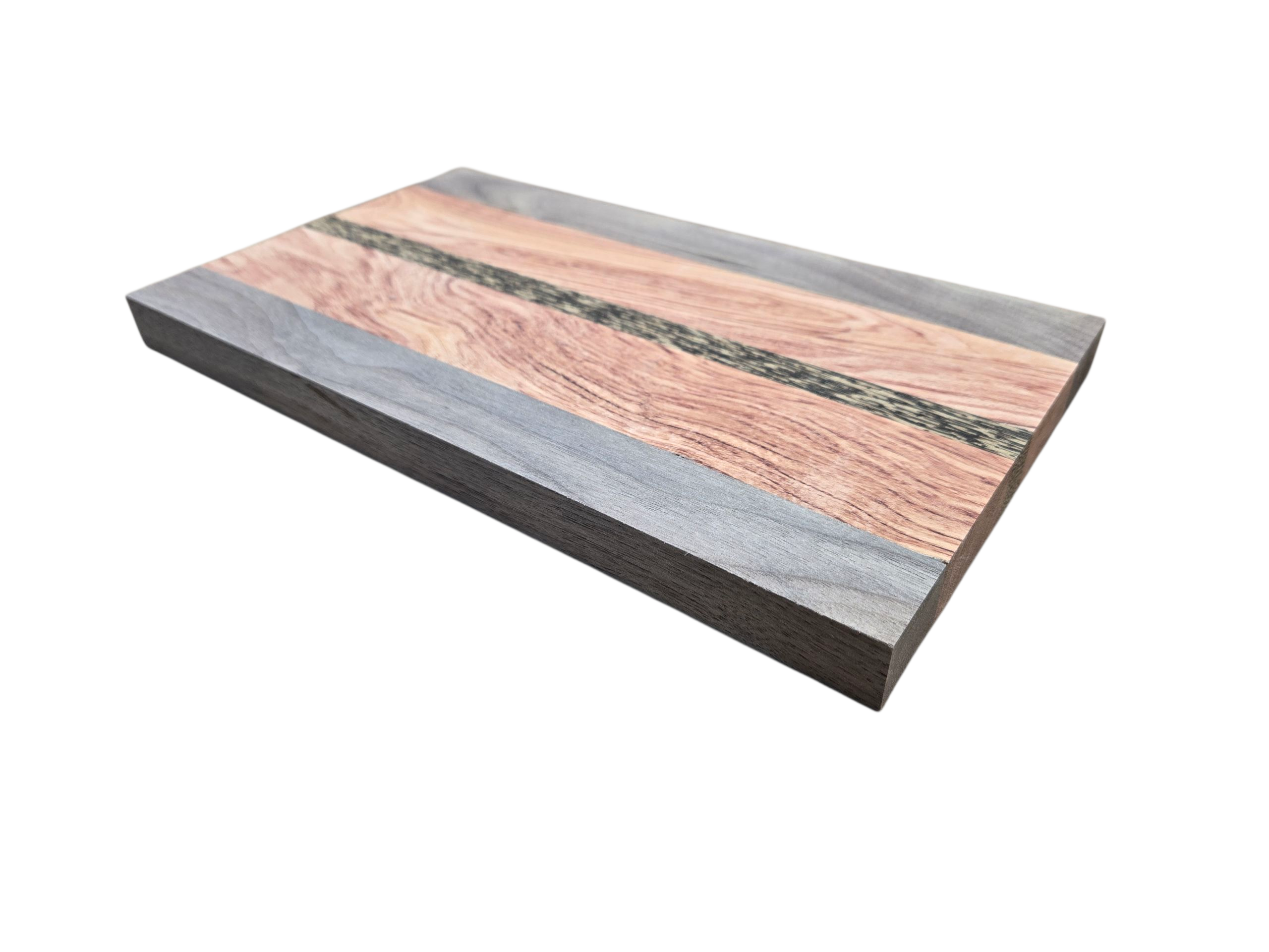 Walnut, Pink Ivory & Black Palmwood Cheese Board UK | Handmade Luxury Serving Board