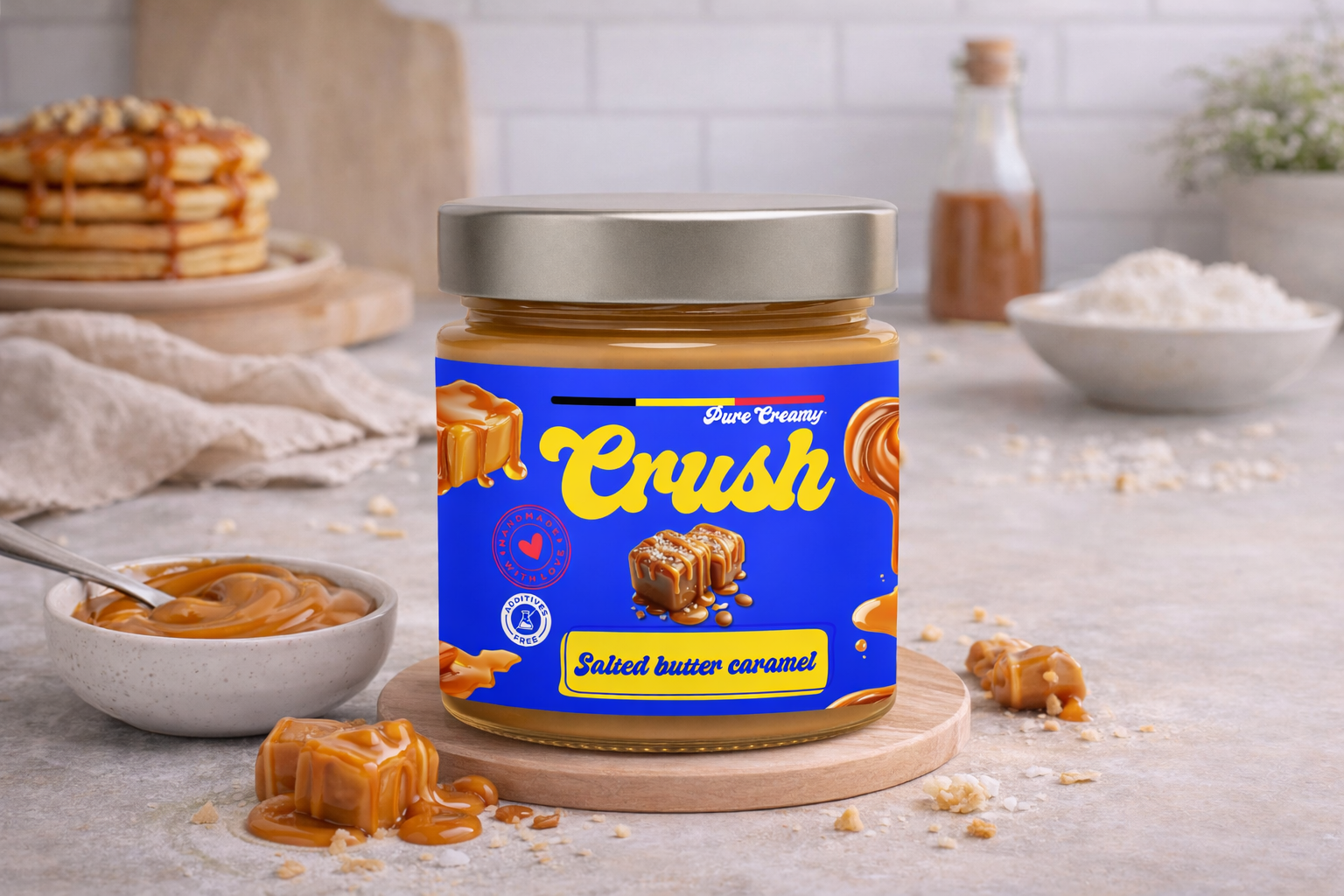 Pâte à tartiner - Saveur Caramel Beurre Salé - 200g -Pot verre