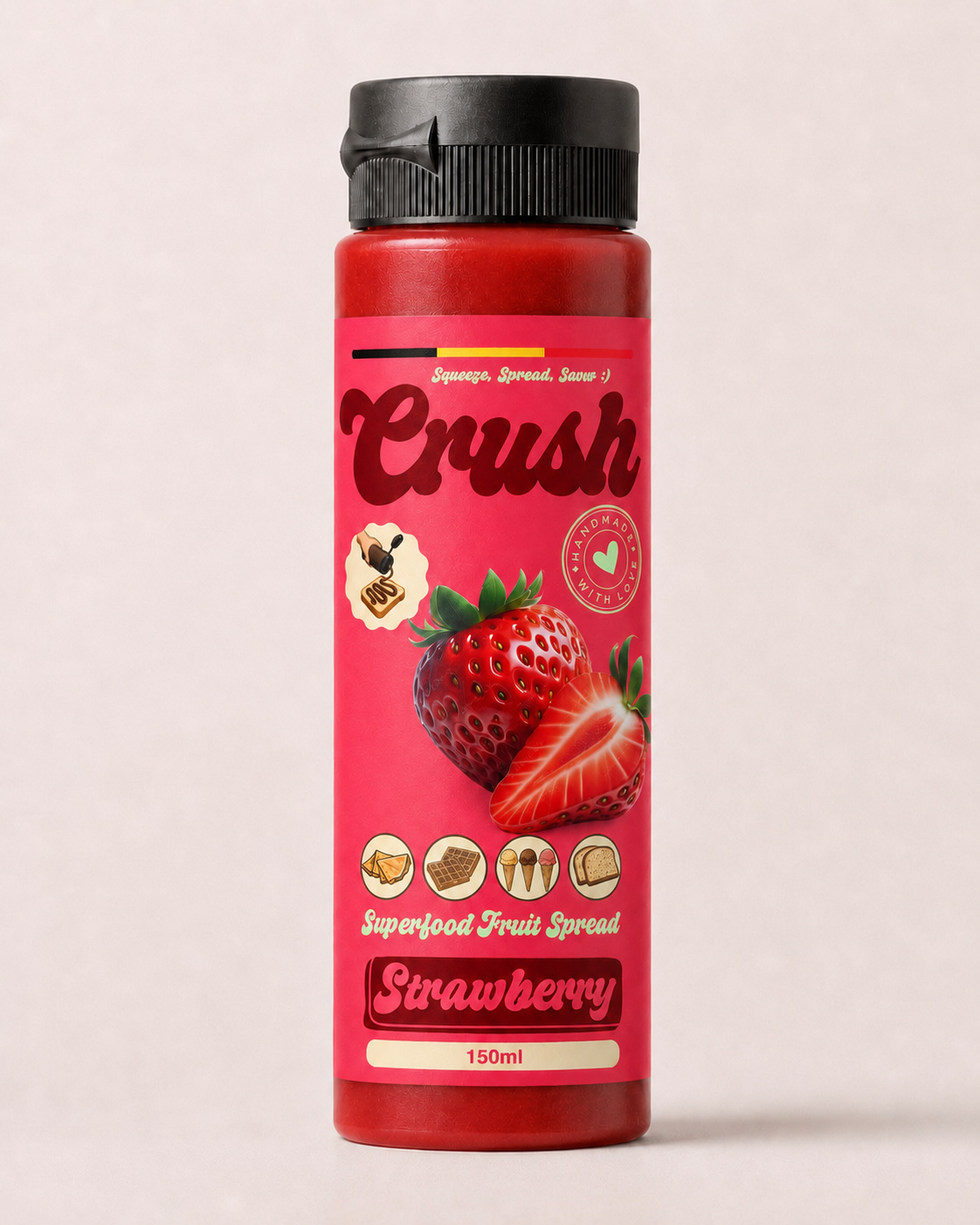 Nappage - Saveur fraise - 150ml - Squeeze plastique
