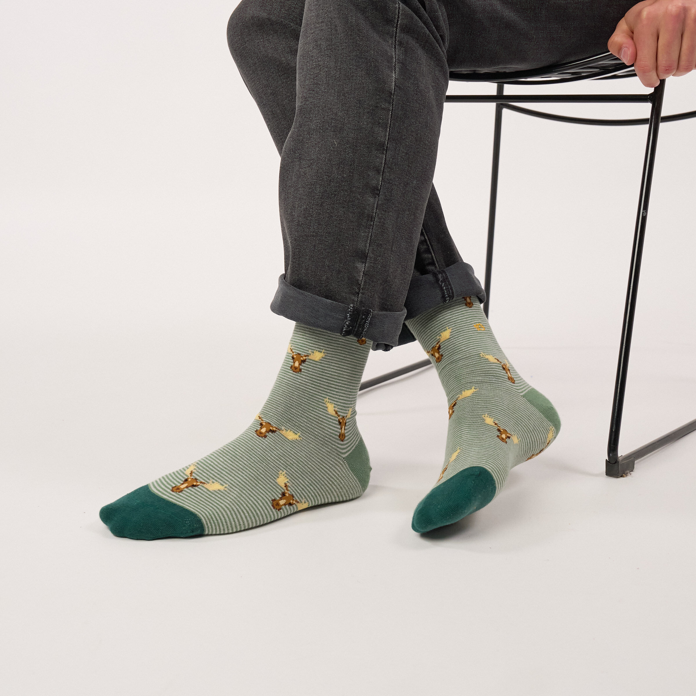 Chaussettes en coton peigné animaux - Elan