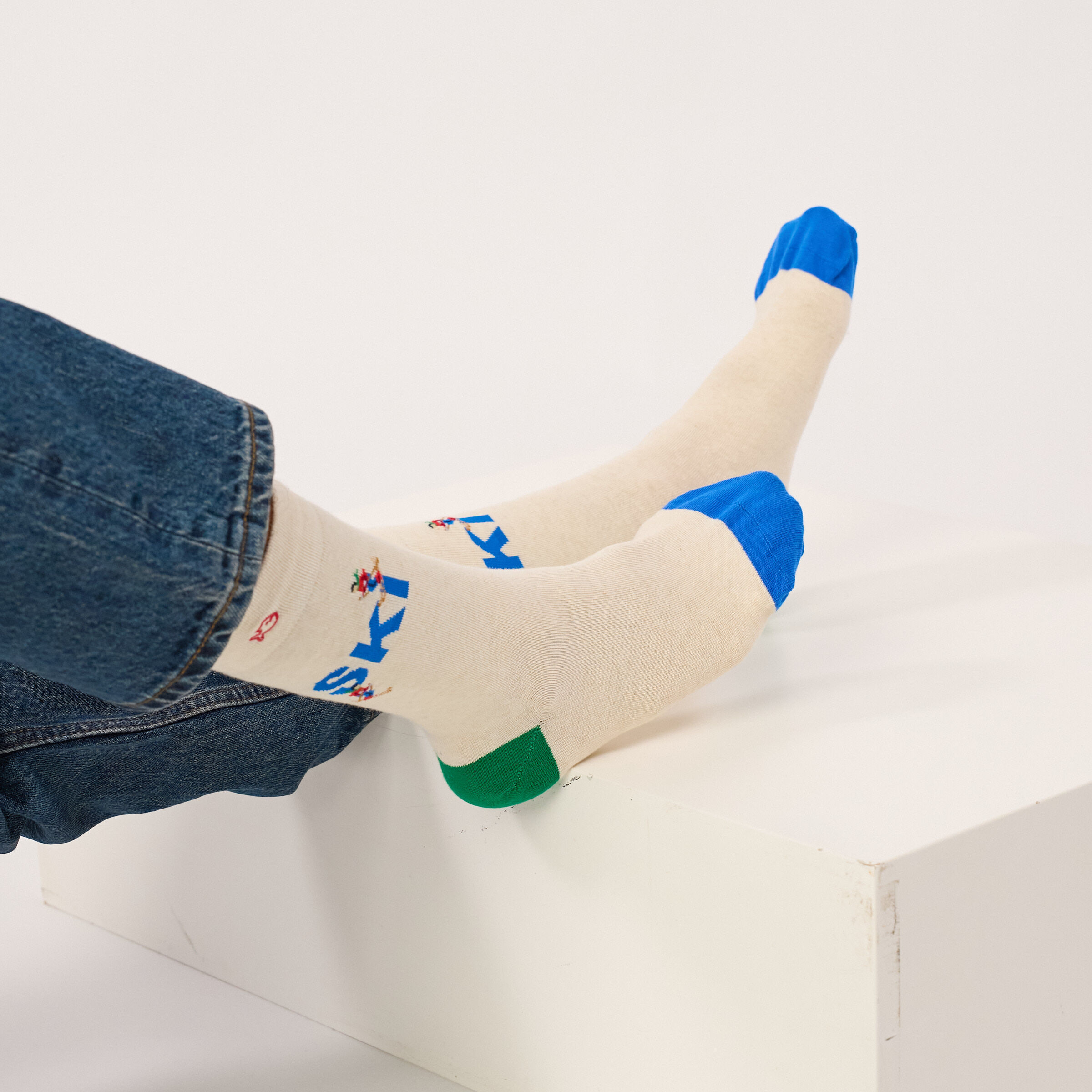 Chaussettes en coton peigné A motifs - Ski