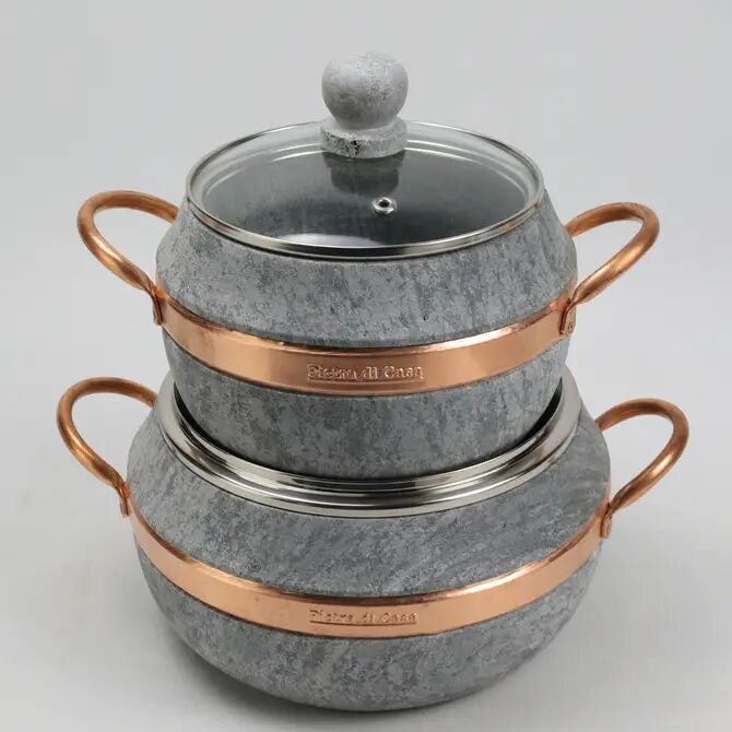 Soapstone Traditional Pan with Stone Lid