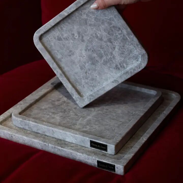 Square Marble Tray – Thundra Gray Luxury Decor
