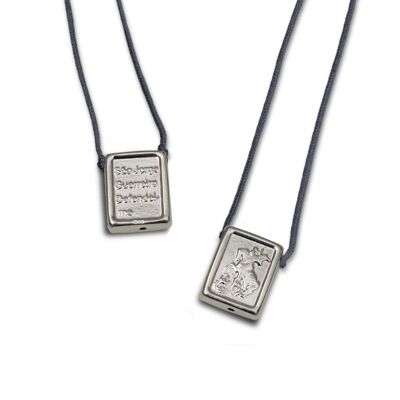 St George Protection Escapulario in 925 Sterling Silver, with Chain