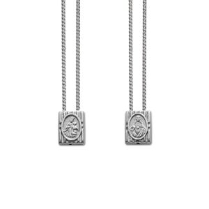 Petit Escaulario de Protection Traditionnel en Argent Sterling 925, avec Chaîne