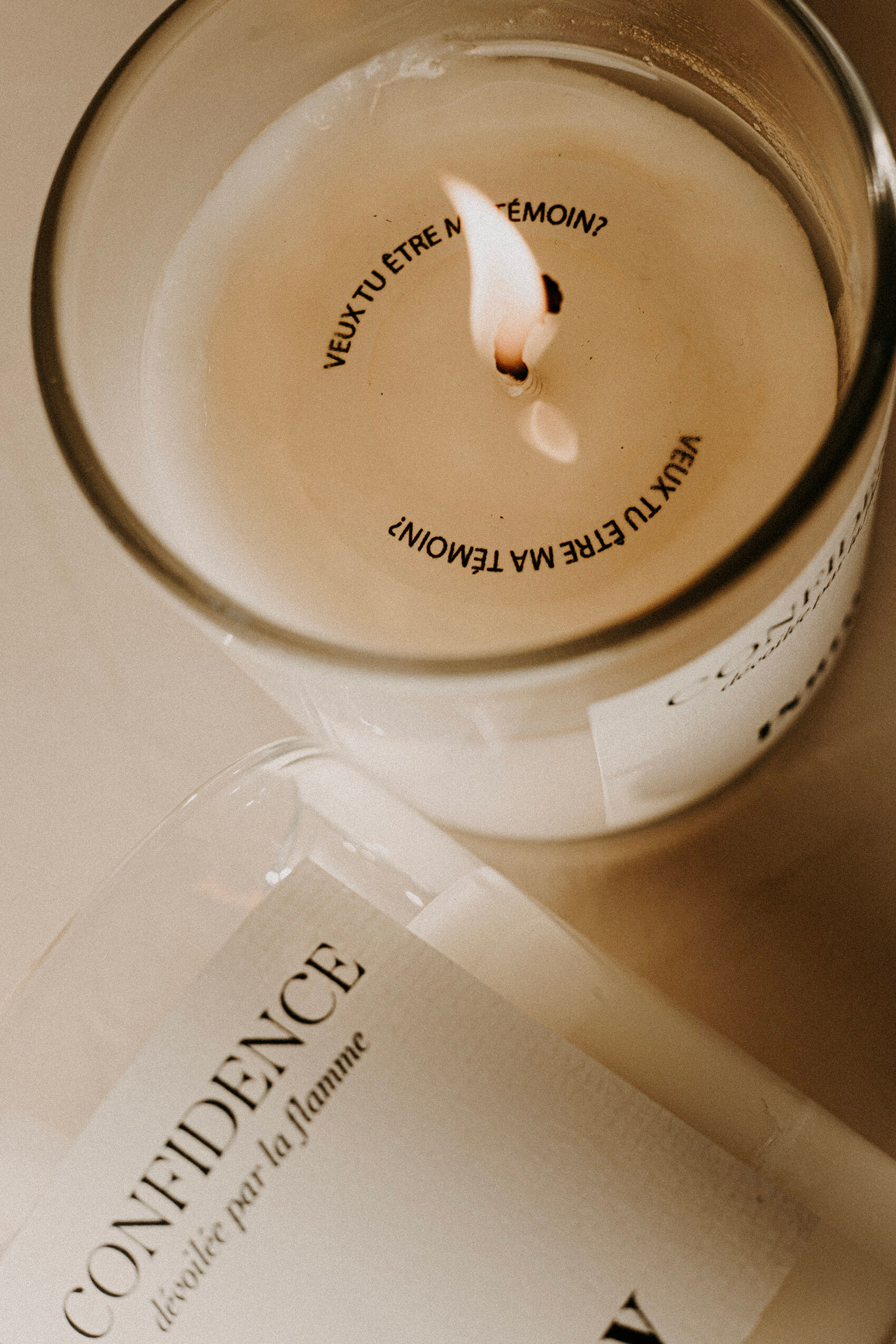 Bougie Confidence - Bougie parfumée à message