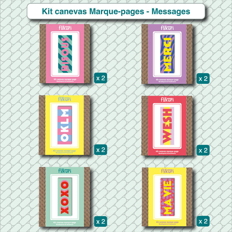 IMPLEMENTATION PACK 6 DIY Kits Canvas Bookmarks - Messages