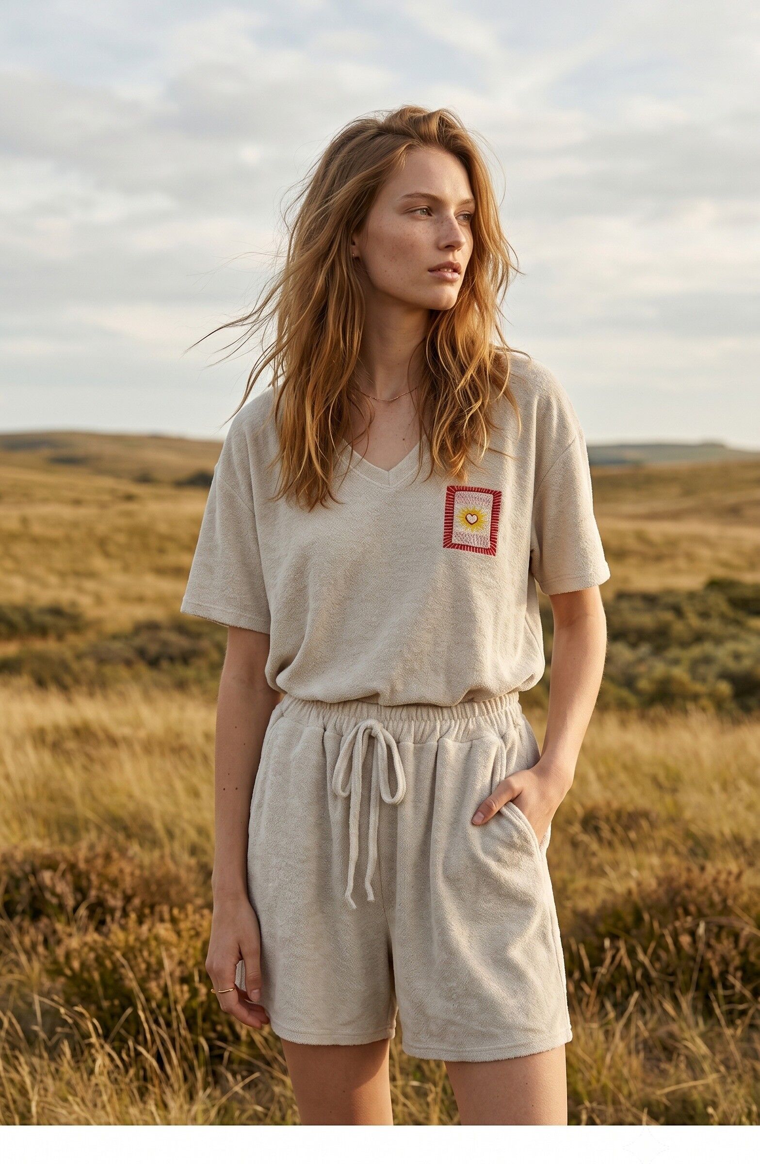 "HAPPY DAYS" Cotton Terry Cloth Top