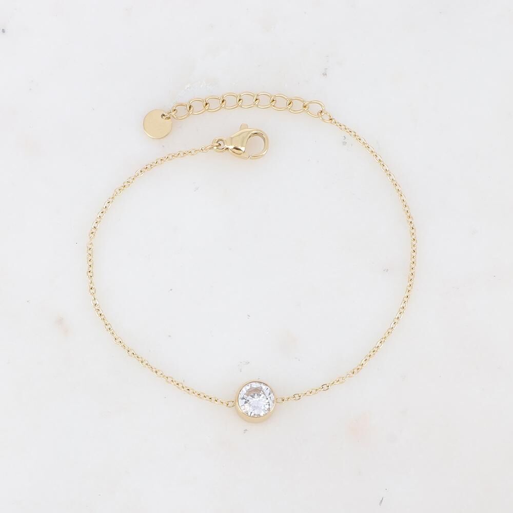 Bracelet chaîne et strass (grande taille)