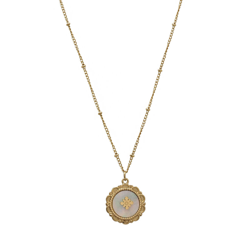Collier avec pendentif en nacre LX986Z0600
