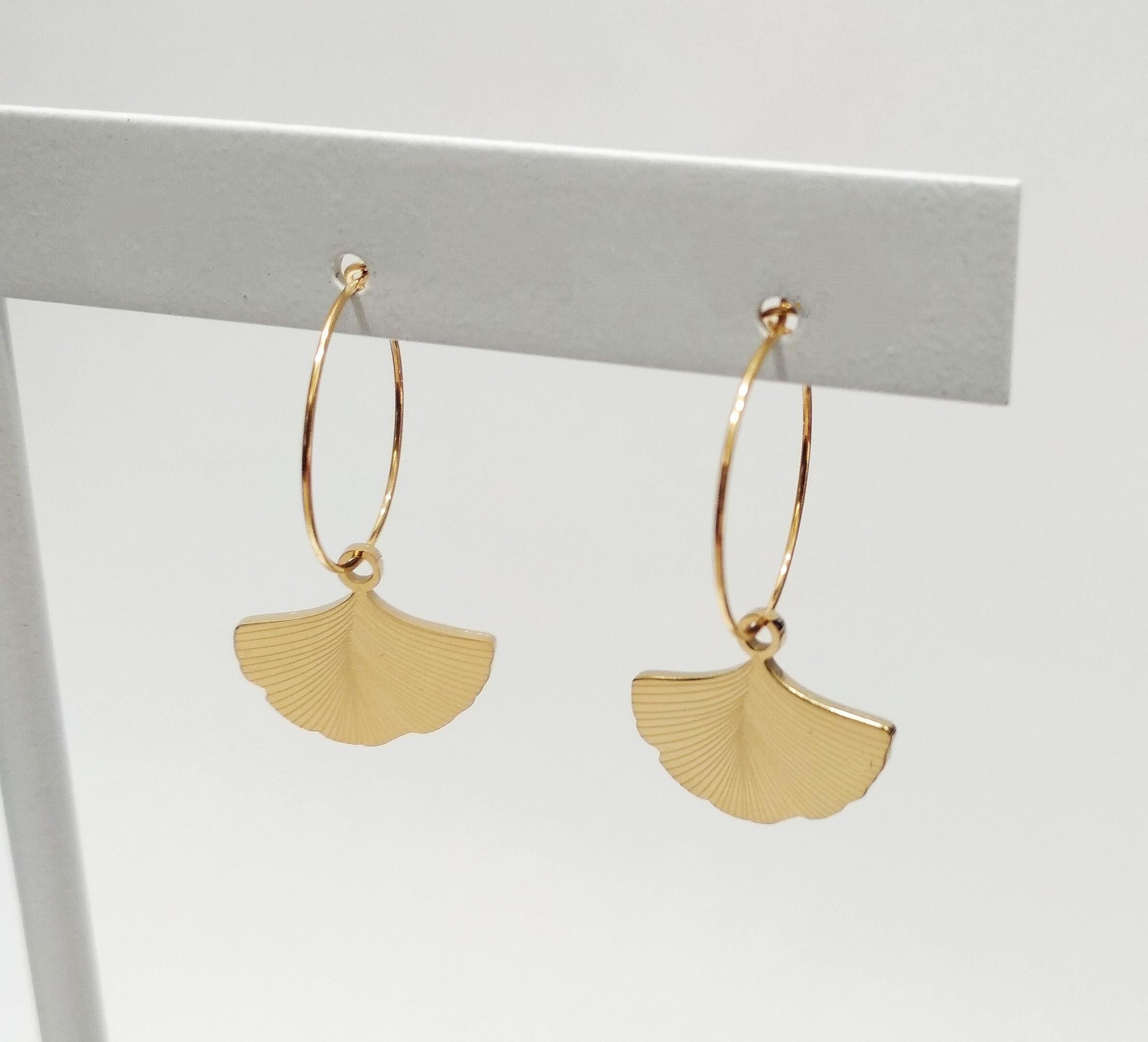 Créoles feuilles de ginkgo
