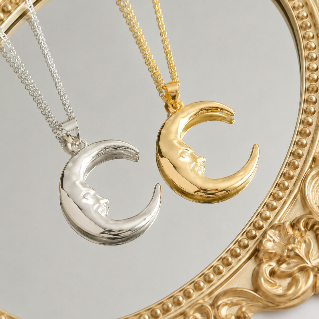 18K Gold Plated Crescent Moon Necklace