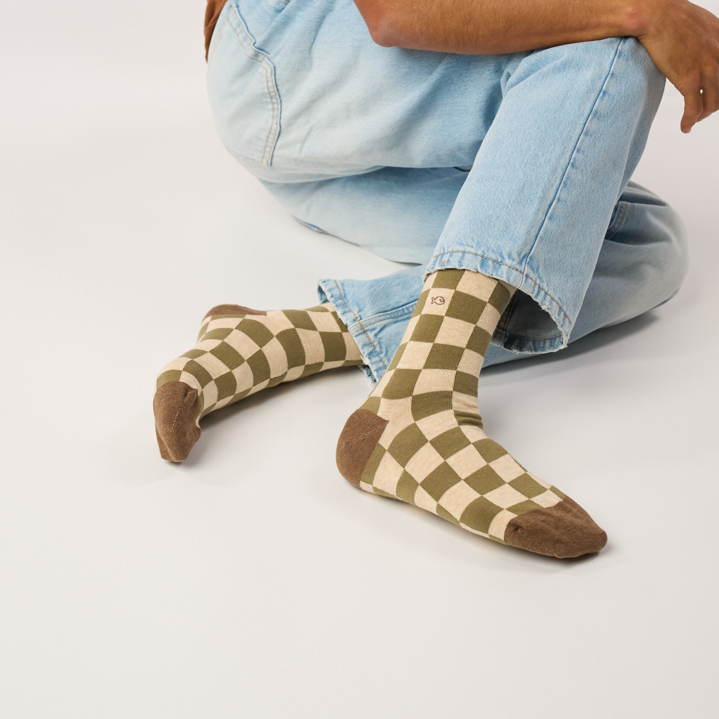 Chaussettes en coton peigné à carreaux - Hockenheim