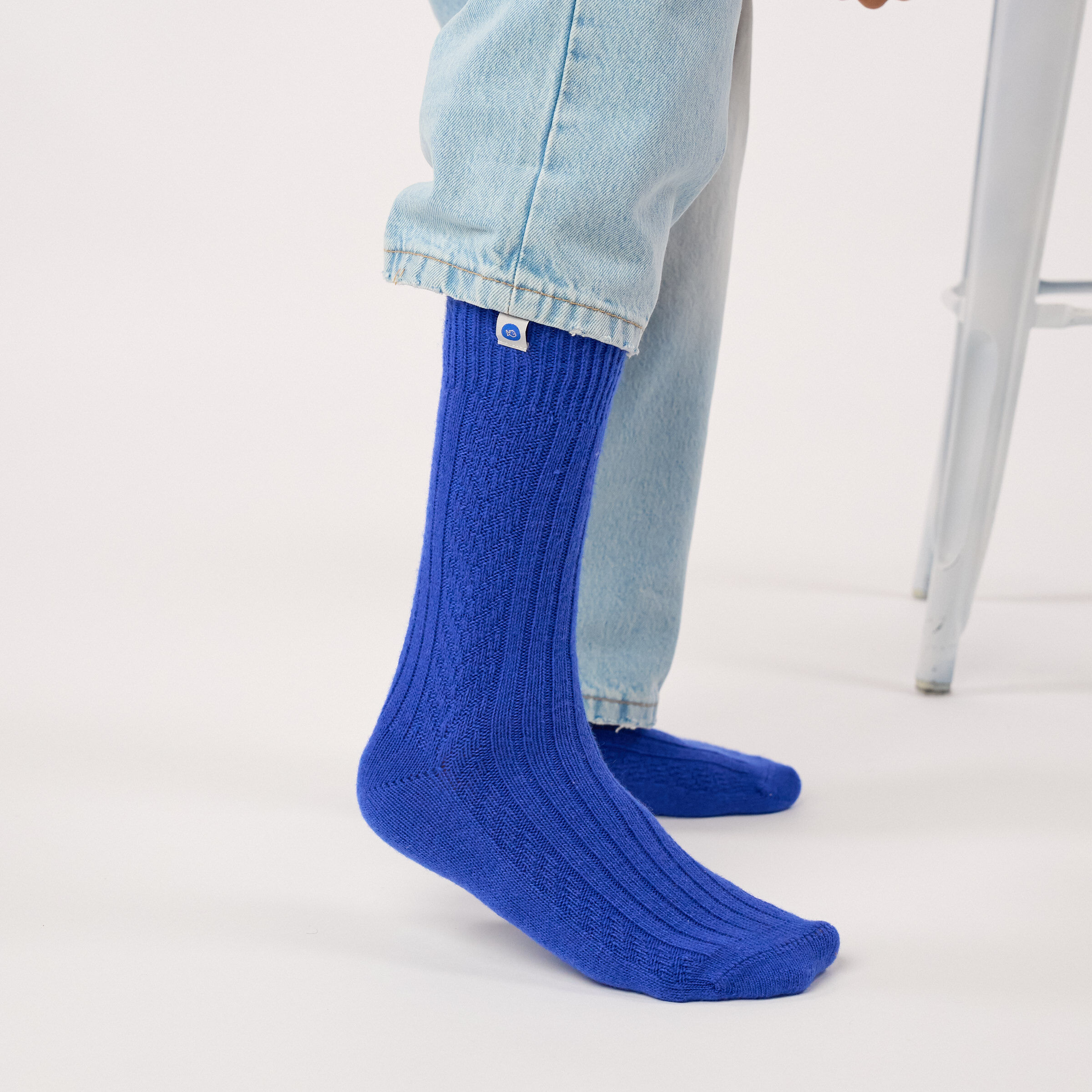 Chaussettes en laine - Bleu électrique