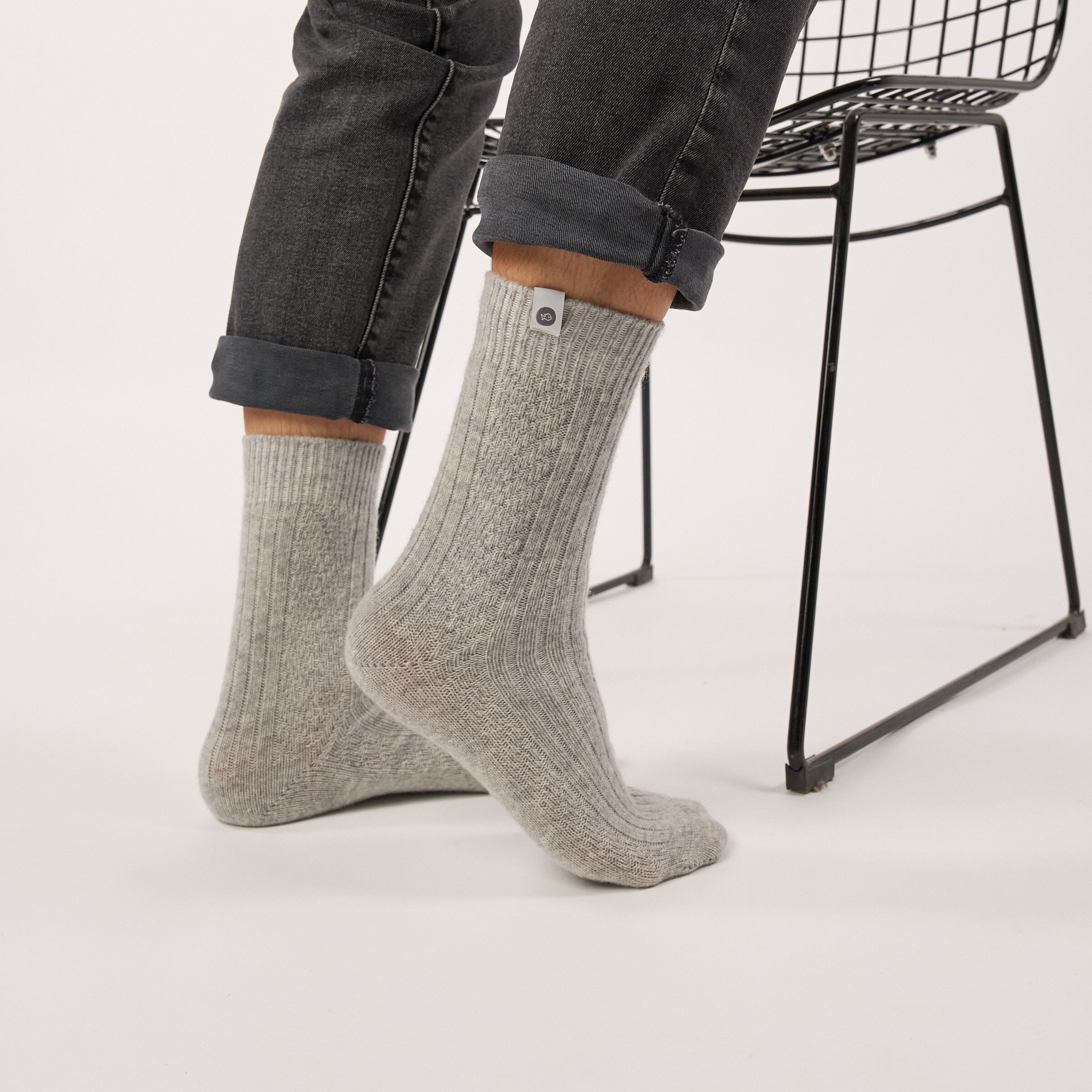 Chaussettes en laine - Gris