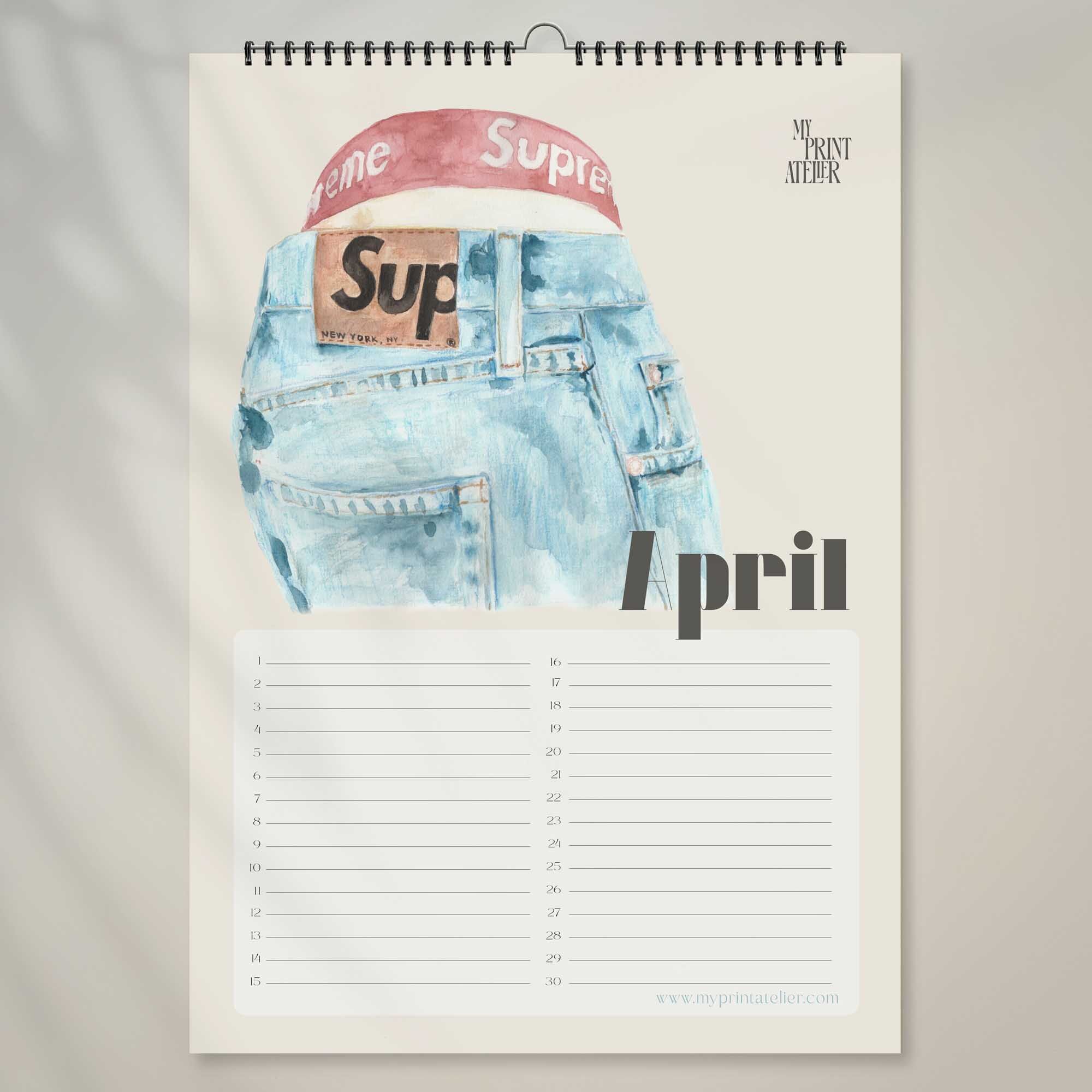 Calendario de cumpleaños - Lista de deseos de streetwear - Estilo de zapatillas y streetwear - Perpetuo