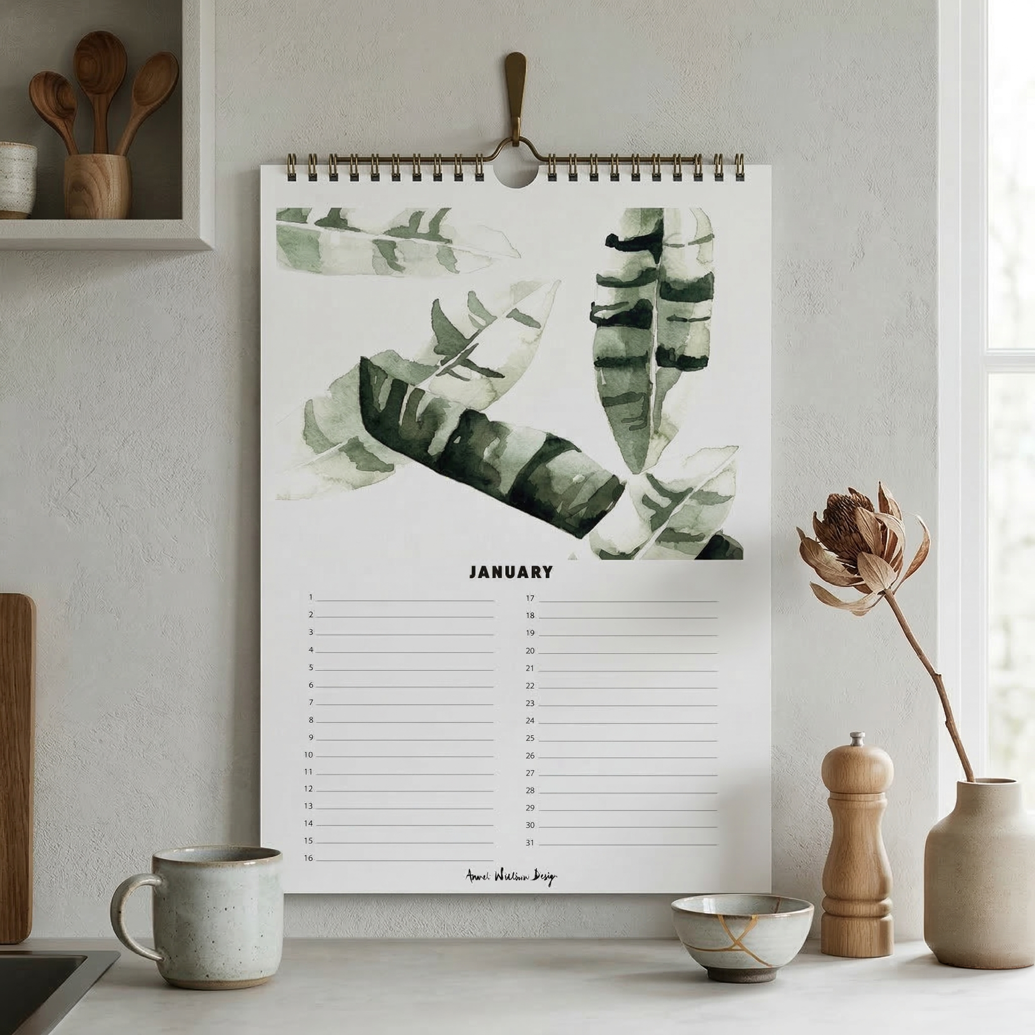 Calendrier d'anniversaires - BOTANIQUE - A4 - Perpétuel
