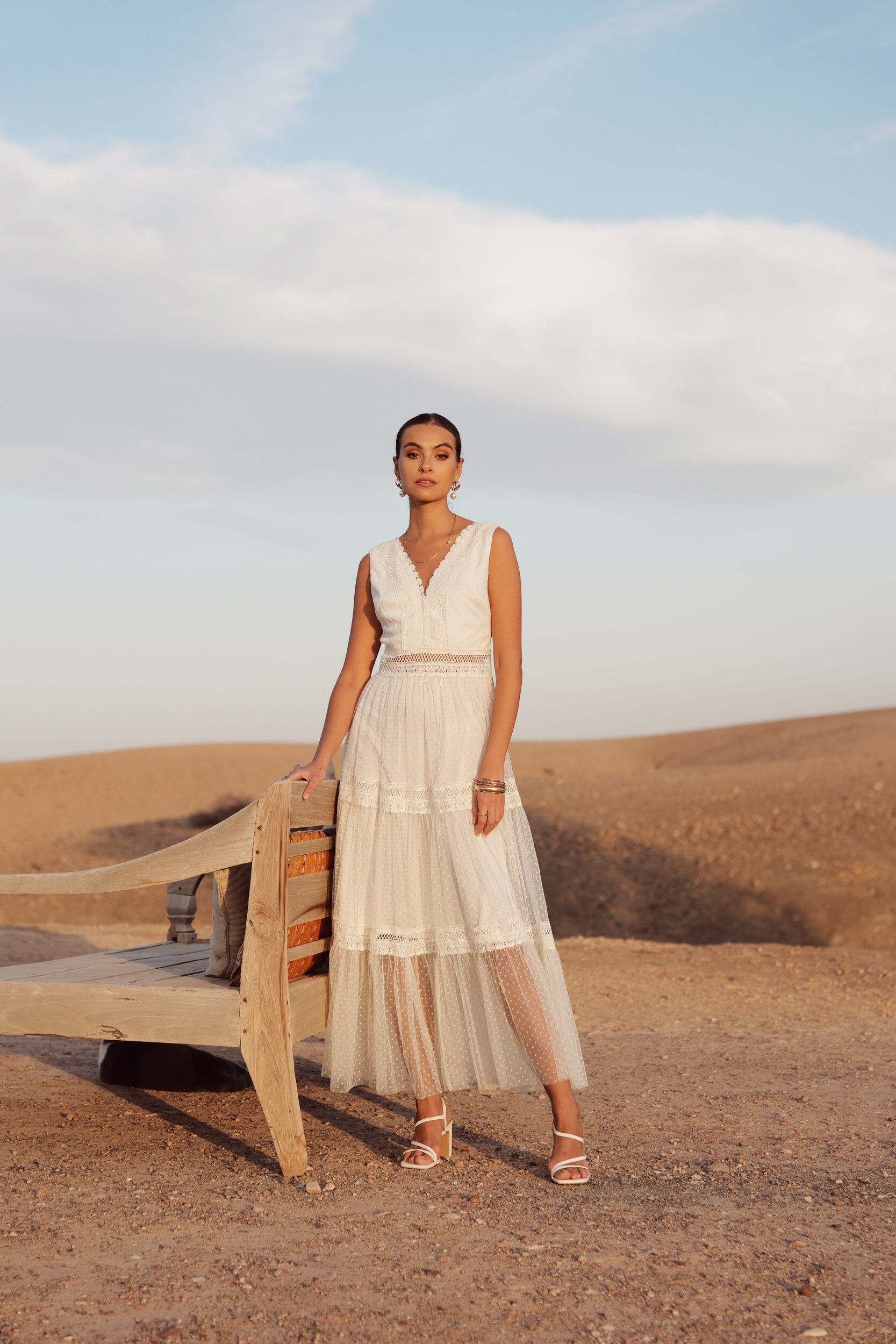 Nikky plumetis maxi dress - 80936#