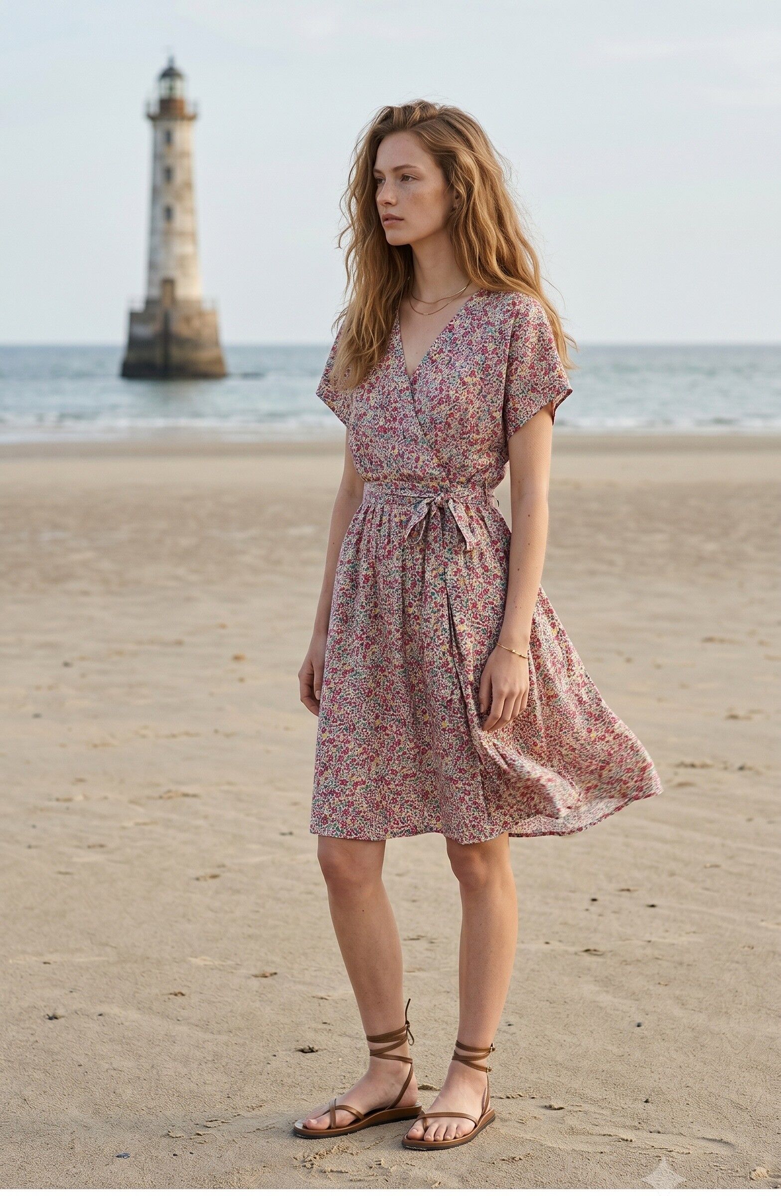 Short Liberty Print Cotton Dress