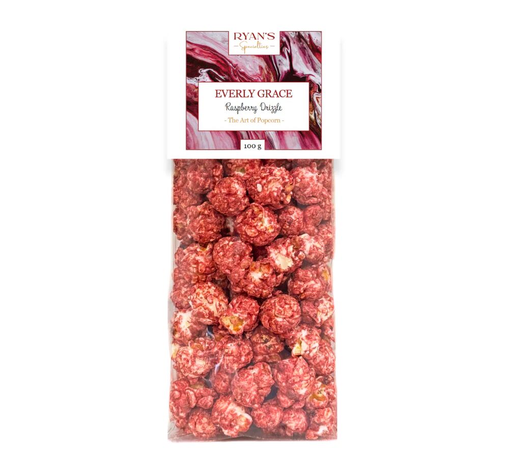 Raspberry Drizzle Popcorn from Everly Grace
