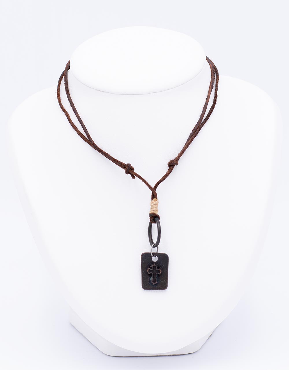 Faux leather collar