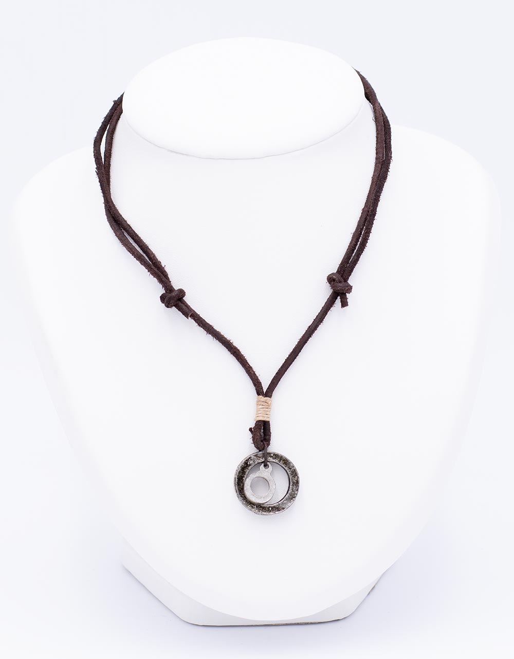 Faux leather collar