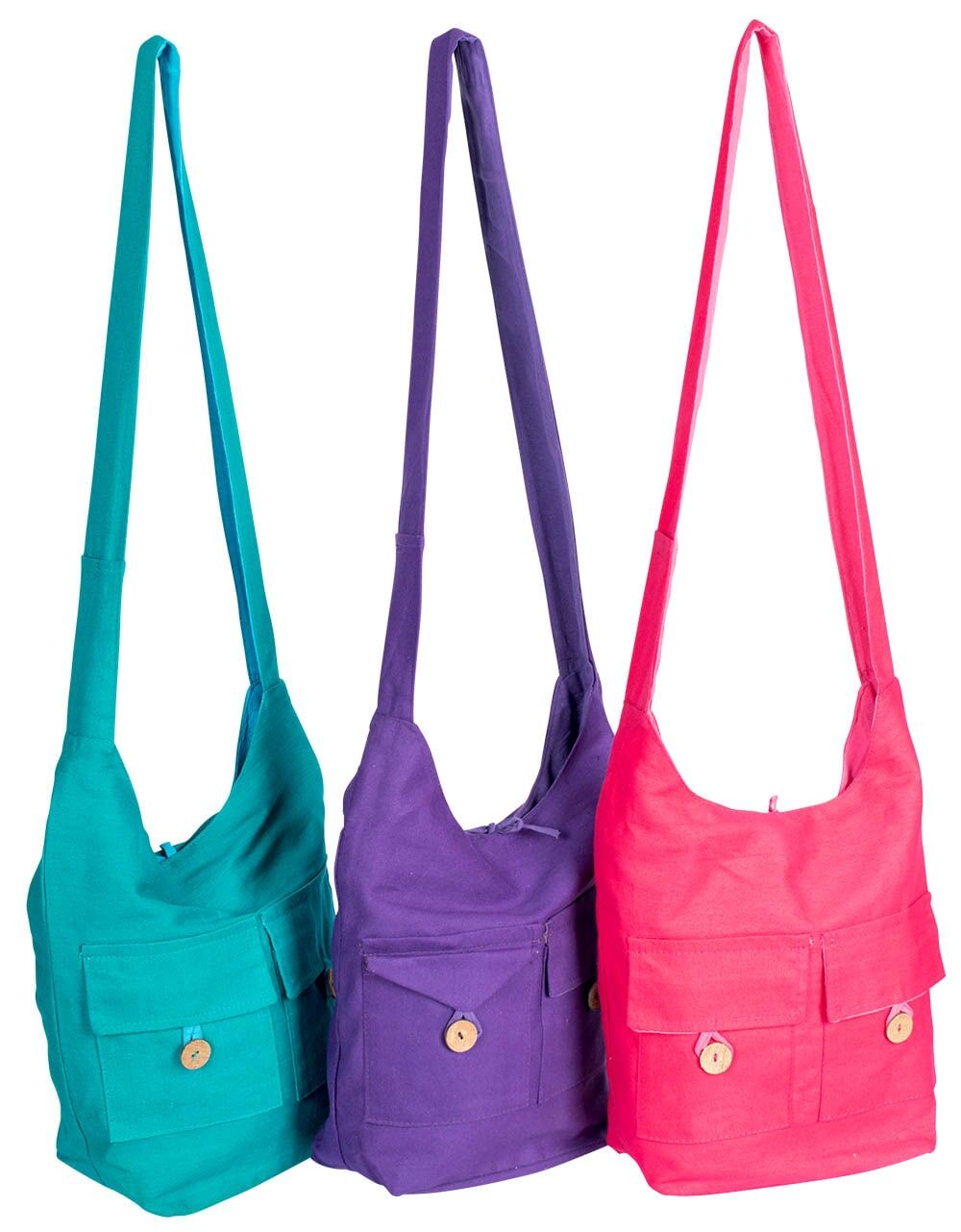 Shoulder bag in assorted solid colors