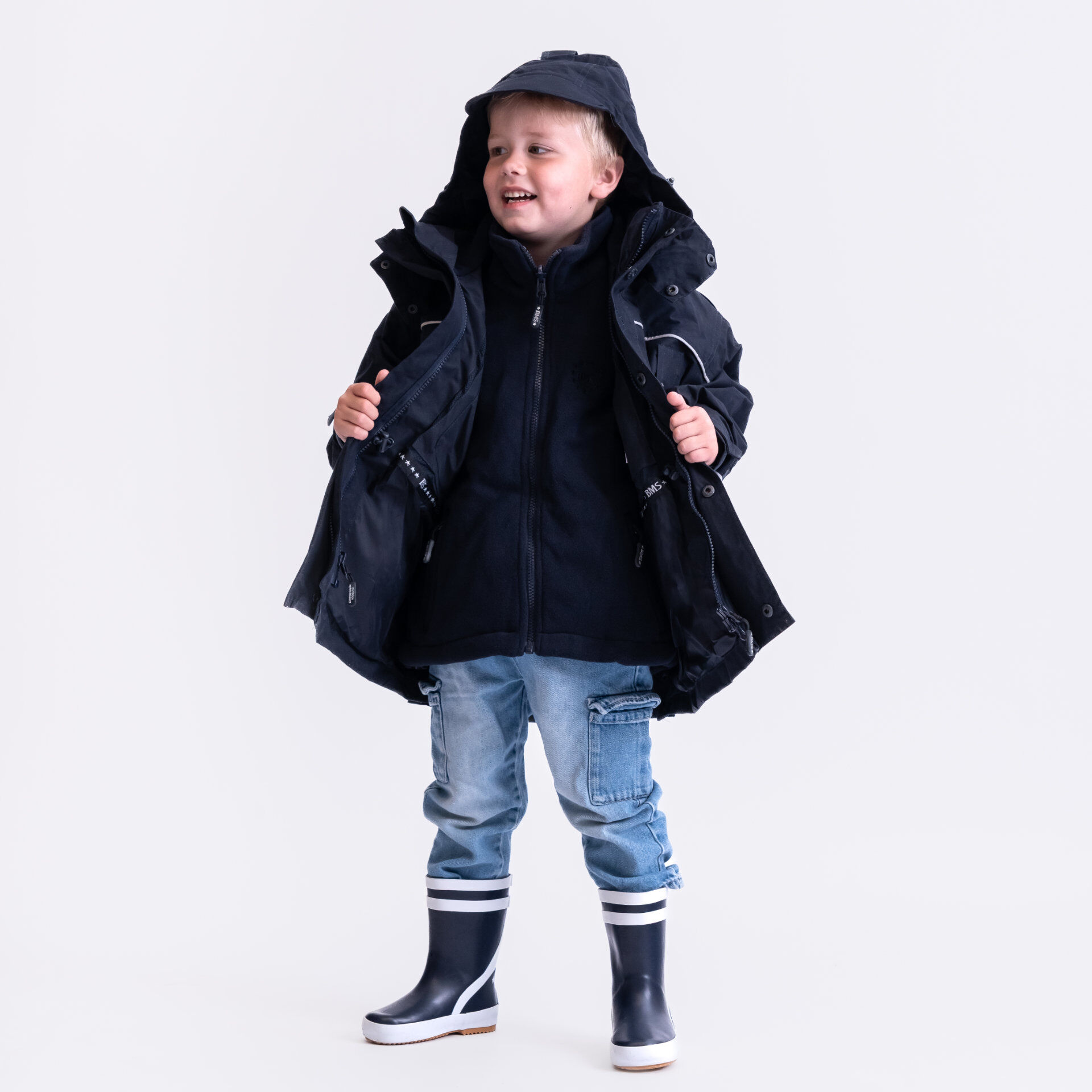 Parka d'hiver 3 en 1 pour enfant - bleu marine