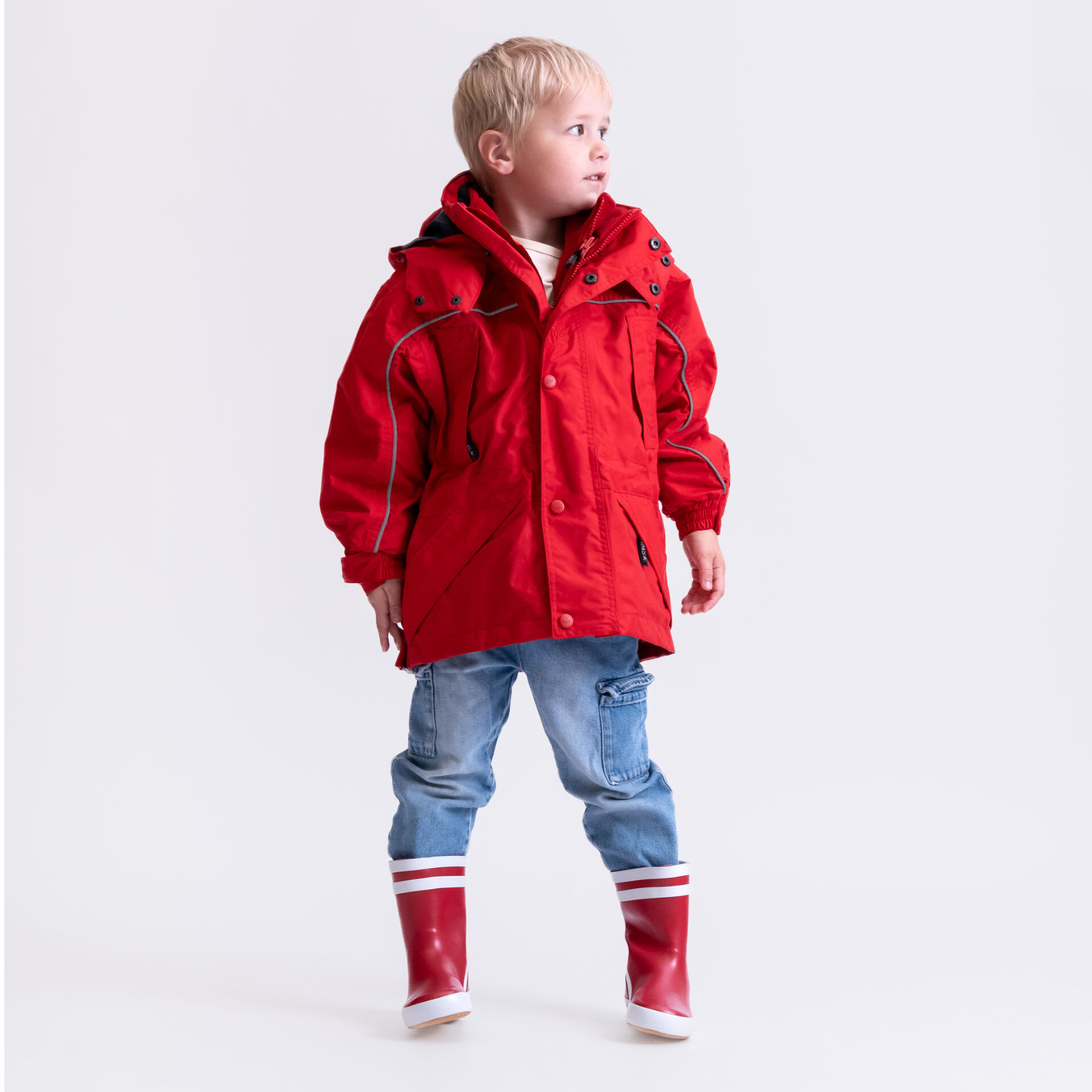 Parka d'hiver 3 en 1 pour enfant - rouge