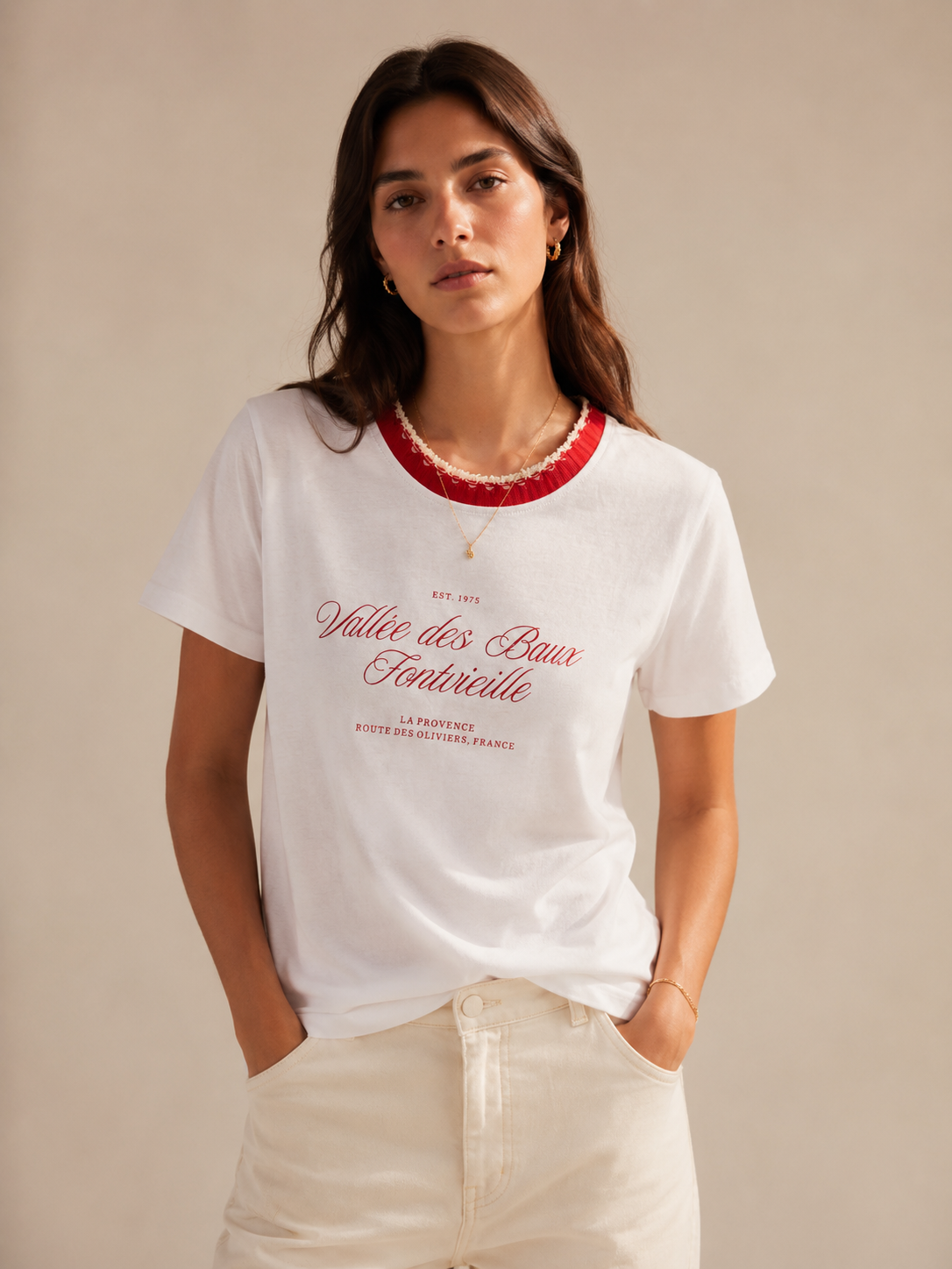 T-shirt Imprimé « Vallée des Baux » – LYA - Pack de 5 : 2S - 2M - 1L