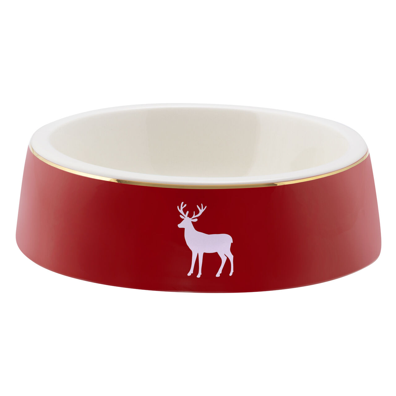Ciotola per cibo per animali domestici con design "Cervo" color carminio di cervo