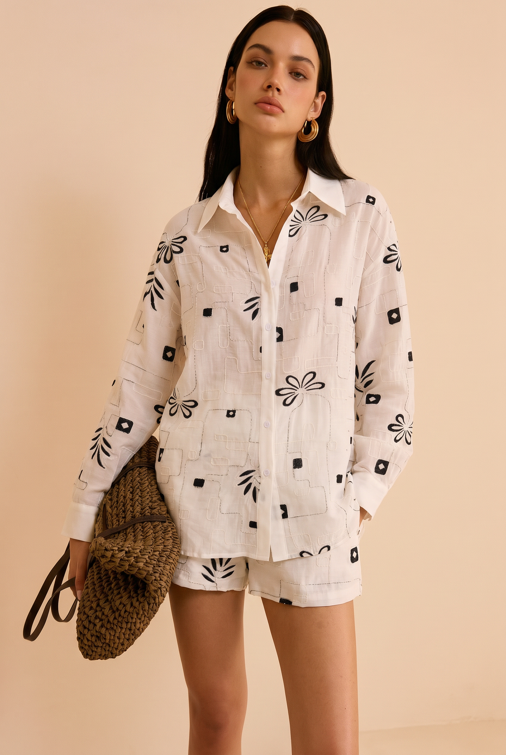 Camisa de lino con bordado - 2