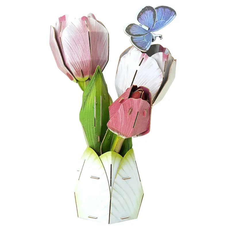 Buy wholesale Makebug, 3D Puzzle, Flower, Tulip, MB-D-0070