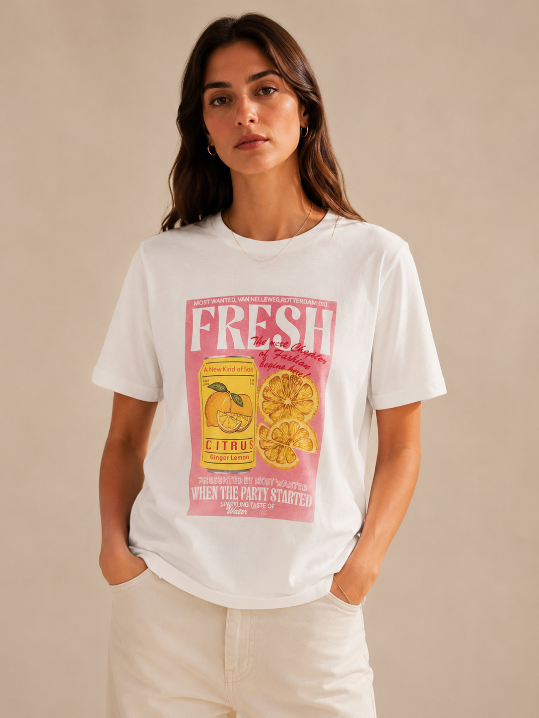 T-shirt Imprimé « Fresh Citrus » – MAELYS - Pack de 5 : 2S - 2M - 1L