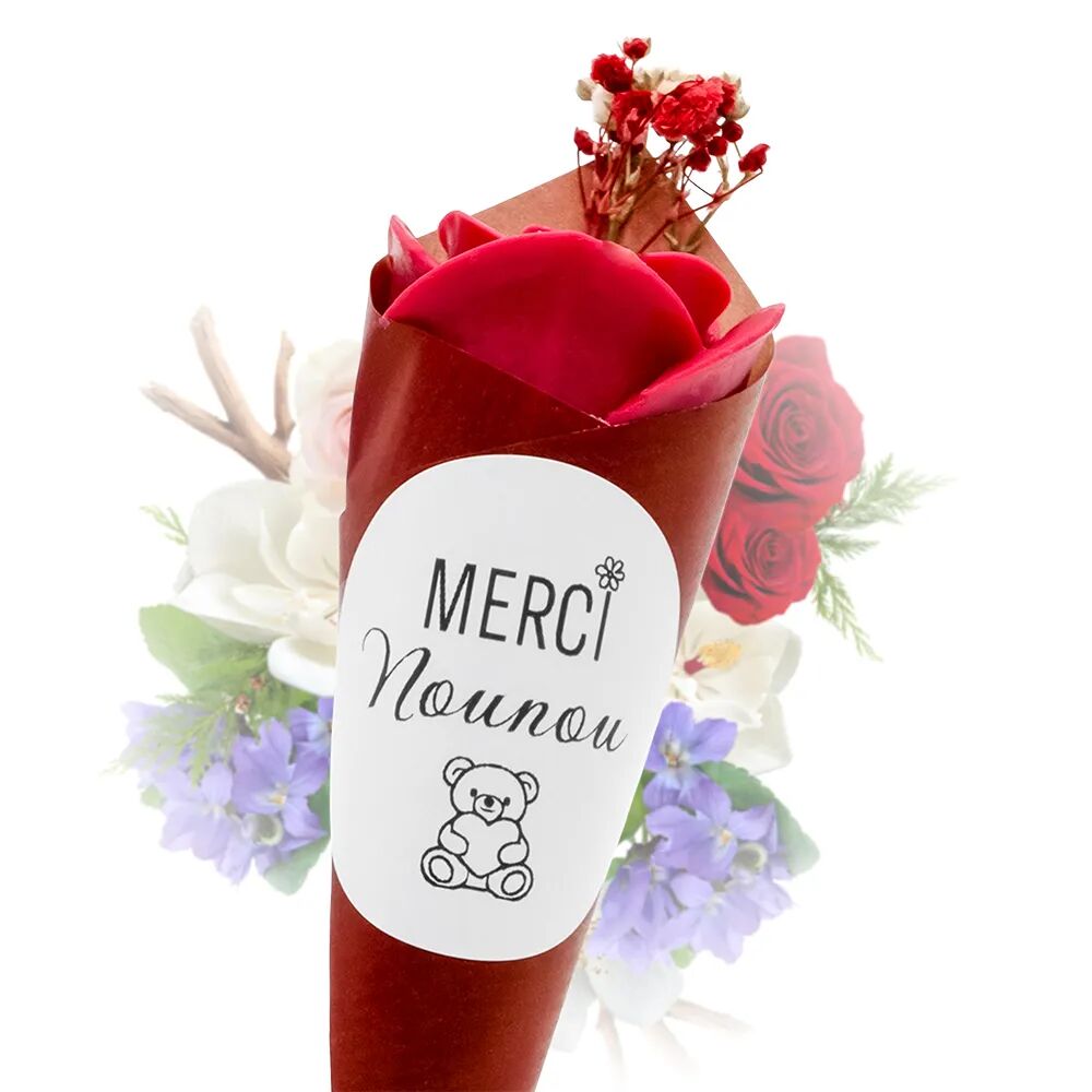 Rose éternelle en cire parfumée - Merci Maîtresse