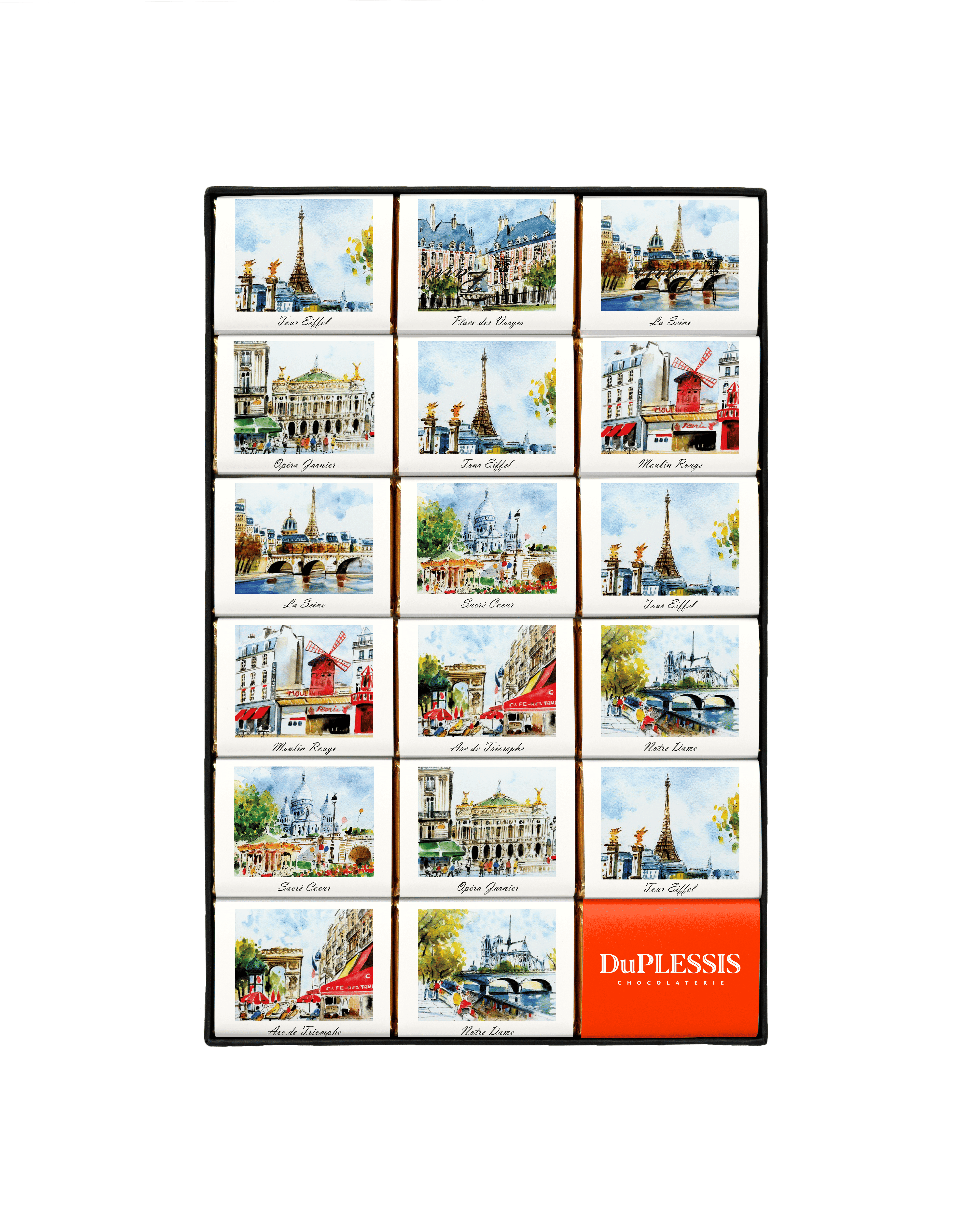 "Paris Aquarelles" chocolate box