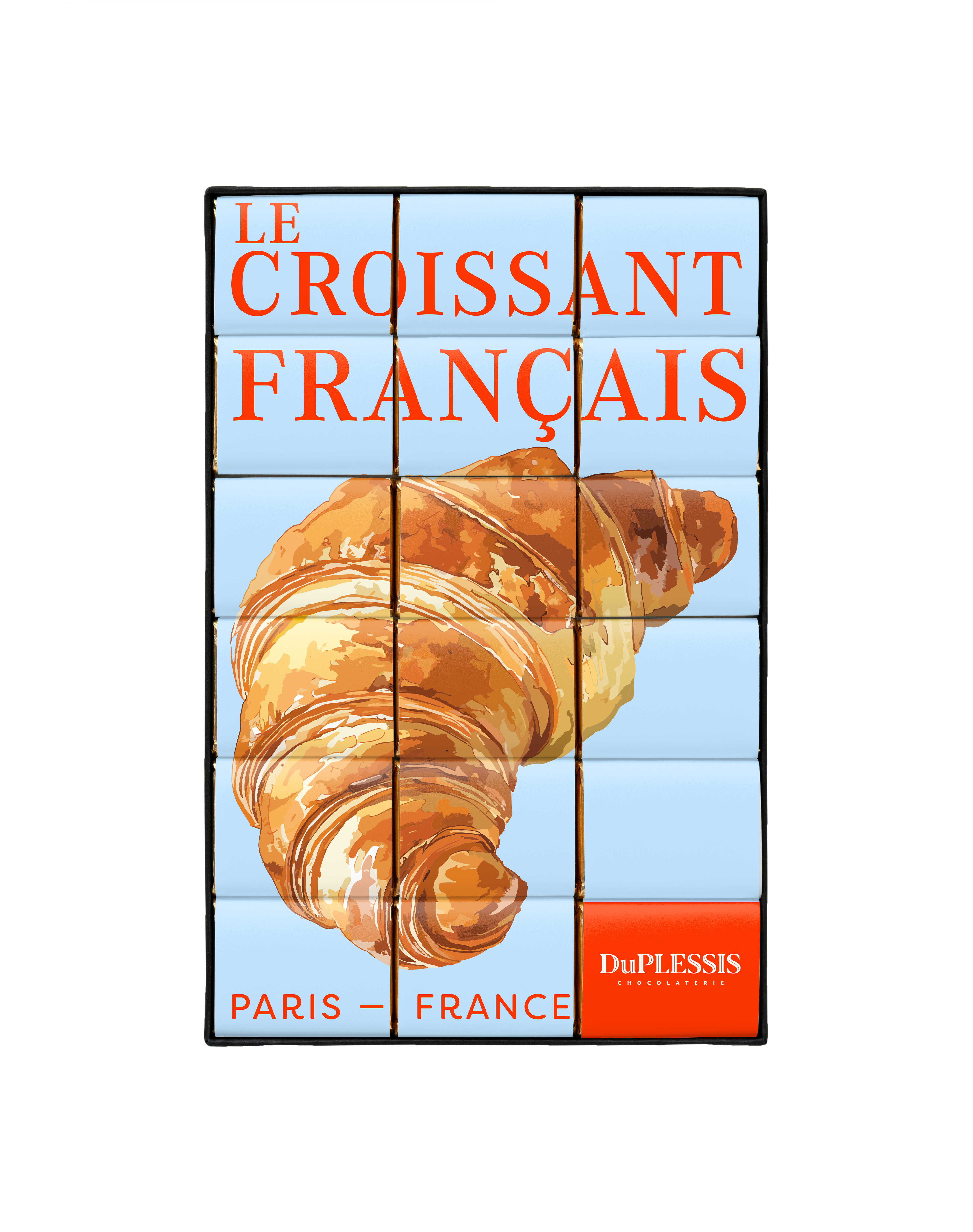 Pralinenschachtel „Le Croissant Français“.