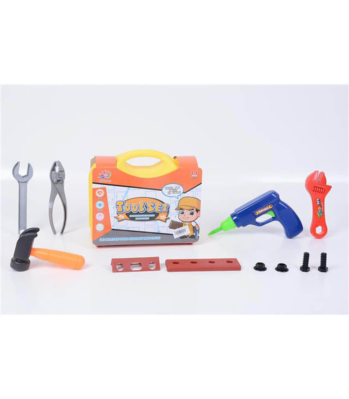 CHILDREN'S TOOLS IN A SMALL YELLOW SUITCASE
