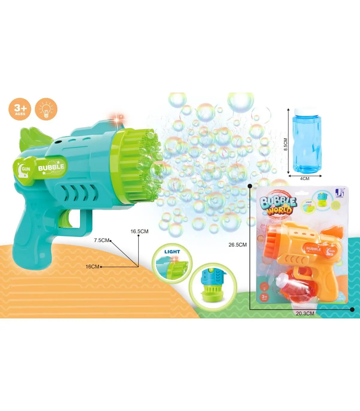 Pistolet à bulles de savon électrique pour enfants, jouet de tireur avec musique