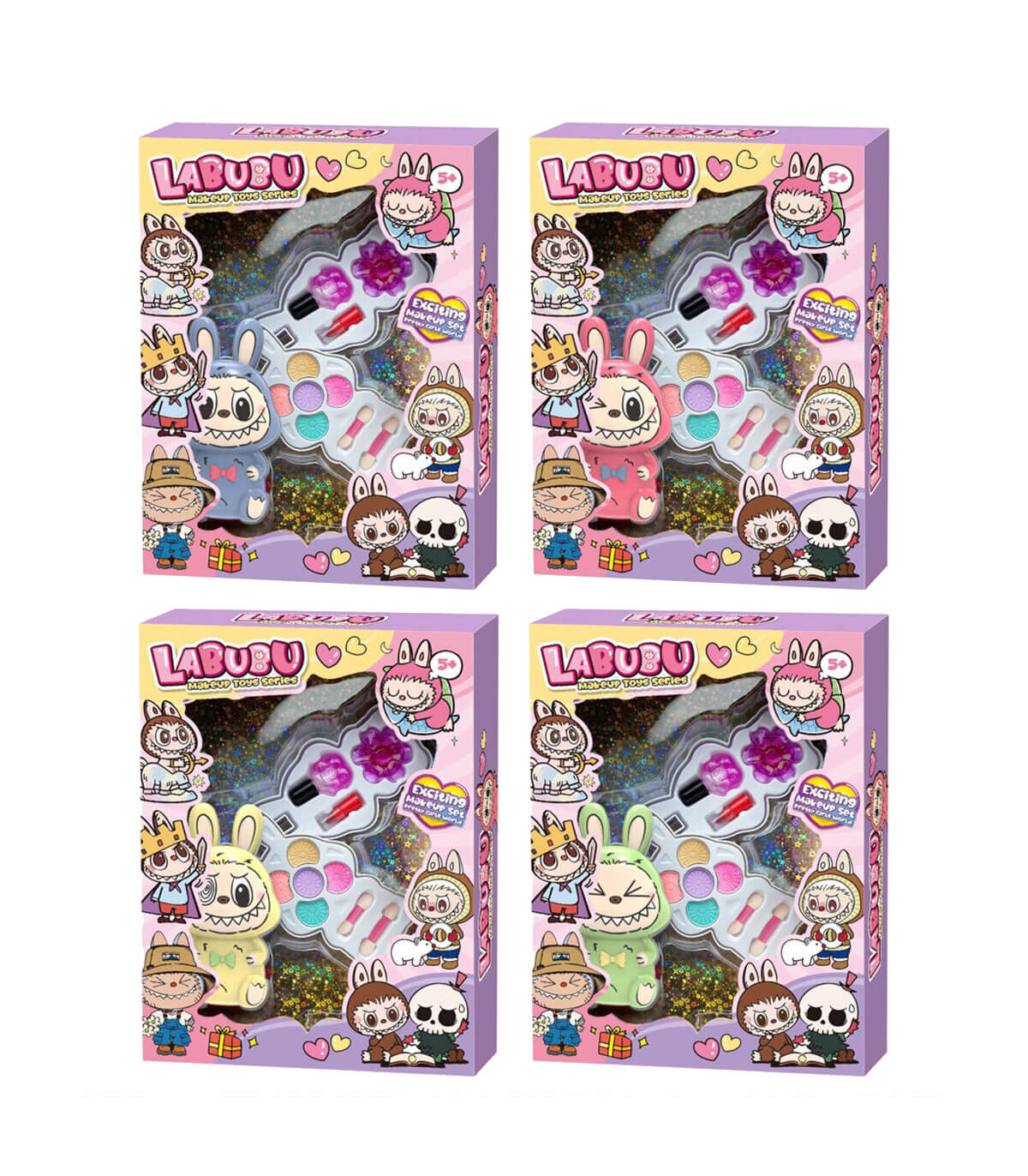 CHILDREN'S MAKEUP AND NAIL POLISH SET IN LABUBU BOX